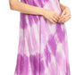 Sakkas Dalida Women's Short Sleeve Corset Tie dye Embroidered Flared Dress
