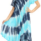 Sakkas Dalida Women's Short Sleeve Corset Tie dye Embroidered Flared Dress