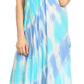 Sakkas Dalida Women's Short Sleeve Corset Tie dye Embroidered Flared Dress