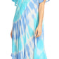 Sakkas Dalida Women's Short Sleeve Corset Tie dye Embroidered Flared Dress