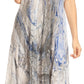 Sakkas Dalida Women's Short Sleeve Corset Tie dye Embroidered Flared Dress