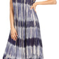 Sakkas Oxa Women's Casual Summer Maxi Long Loose Sleeveless V-neck Dress Cover-up