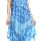 Sakkas Nila Women's Double Spaghetti Strap V-neck Casual Maxi Long Summer Dress
