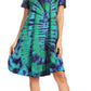 Sakkas Sienna Women's Knit Cold Shoulder Short Sleeve Flared Shift Short Dress