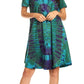 Sakkas Sienna Women's Knit Cold Shoulder Short Sleeve Flared Shift Short Dress