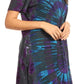 Sakkas Sienna Women's Knit Cold Shoulder Short Sleeve Flared Shift Short Dress