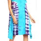 Sakkas Sirena Women's Short Sleeve Loose Plain Midi Casual Scoop Neck Flared Dress