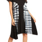 Sakkas Sirena Women's Short Sleeve Loose Plain Midi Casual Scoop Neck Flared Dress