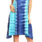 Sakkas Sirena Women's Short Sleeve Loose Plain Midi Casual Scoop Neck Flared Dress