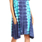 Sakkas Sirena Women's Short Sleeve Loose Plain Midi Casual Scoop Neck Flared Dress