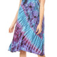 Sakkas Rute Women's Sleeveless V-neck Ruched Flared Loose Midi Summer Casual Dress