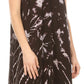 Sakkas Rute Women's Sleeveless V-neck Ruched Flared Loose Midi Summer Casual Dress