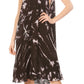 Sakkas Rute Women's Sleeveless V-neck Ruched Flared Loose Midi Summer Casual Dress