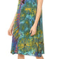 Sakkas Rute Women's Sleeveless V-neck Ruched Flared Loose Midi Summer Casual Dress