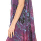 Sakkas Rute Women's Sleeveless V-neck Ruched Flared Loose Midi Summer Casual Dress