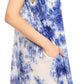 Sakkas Arisa Women's Maxi Casual Tie Dye Sleeveless Layered Cover up Tank Dress