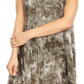 Sakkas Arisa Women's Maxi Casual Tie Dye Sleeveless Layered Cover up Tank Dress