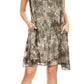 Sakkas Arisa Women's Maxi Casual Tie Dye Sleeveless Layered Cover up Tank Dress