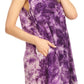 Sakkas Arisa Women's Maxi Casual Tie Dye Sleeveless Layered Cover up Tank Dress