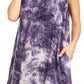 Sakkas Arisa Women's Maxi Casual Tie Dye Sleeveless Layered Cover up Tank Dress