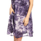 Sakkas Arisa Women's Maxi Casual Tie Dye Sleeveless Layered Cover up Tank Dress
