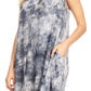 Sakkas Arisa Women's Maxi Casual Tie Dye Sleeveless Layered Cover up Tank Dress