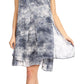 Sakkas Arisa Women's Maxi Casual Tie Dye Sleeveless Layered Cover up Tank Dress