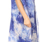 Sakkas Arisa Women's Maxi Casual Tie Dye Sleeveless Layered Cover up Tank Dress