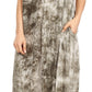 Sakkas Arisa Women's Maxi Casual Tie Dye Sleeveless Layered Cover up Tank Dress