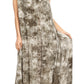Sakkas Arisa Women's Maxi Casual Tie Dye Sleeveless Layered Cover up Tank Dress