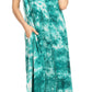Sakkas Arisa Women's Maxi Casual Tie Dye Sleeveless Layered Cover up Tank Dress