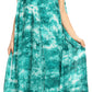 Sakkas Arisa Women's Maxi Casual Tie Dye Sleeveless Layered Cover up Tank Dress