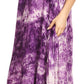 Sakkas Arisa Women's Maxi Casual Tie Dye Sleeveless Layered Cover up Tank Dress
