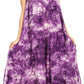 Sakkas Arisa Women's Maxi Casual Tie Dye Sleeveless Layered Cover up Tank Dress
