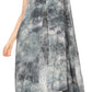 Sakkas Arisa Women's Maxi Casual Tie Dye Sleeveless Layered Cover up Tank Dress