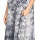 Sakkas Arisa Women's Maxi Casual Tie Dye Sleeveless Layered Cover up Tank Dress