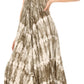 Sakkas Sol Women's Sleeveless Spaghetti Strap V-neck Maxi Summer Casual Dress Boho