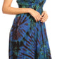 Sakkas Luzia Women's Sleeveless Midi Flared Casual Summer Dress V-neck Knit