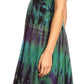 Sakkas Luzia Women's Sleeveless Midi Flared Casual Summer Dress V-neck Knit