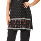 Sakkas Maria Women's Casual Tunic Kurta Knit Plain Embroidered Kurti Pant Set Soft