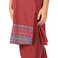 Sakkas Maria Women's Casual Tunic Kurta Knit Plain Embroidered Kurti Pant Set Soft