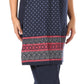 Sakkas Maria Women's Casual Tunic Kurta Knit Plain Embroidered Kurti Pant Set Soft