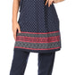 Sakkas Maria Women's Casual Tunic Kurta Knit Plain Embroidered Kurti Pant Set Soft