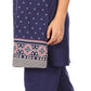 Sakkas Maria Women's Casual Tunic Kurta Knit Plain Embroidered Kurti Pant Set Soft