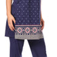 Sakkas Maria Women's Casual Tunic Kurta Knit Plain Embroidered Kurti Pant Set Soft