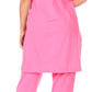 Sakkas Maria Women's Casual Tunic Kurta Knit Plain Embroidered Kurti Pant Set Soft