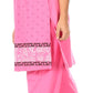 Sakkas Maria Women's Casual Tunic Kurta Knit Plain Embroidered Kurti Pant Set Soft
