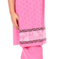 Sakkas Maria Women's Casual Tunic Kurta Knit Plain Embroidered Kurti Pant Set Soft