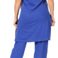 Sakkas Maria Women's Casual Tunic Kurta Knit Plain Embroidered Kurti Pant Set Soft