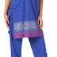 Sakkas Maria Women's Casual Tunic Kurta Knit Plain Embroidered Kurti Pant Set Soft